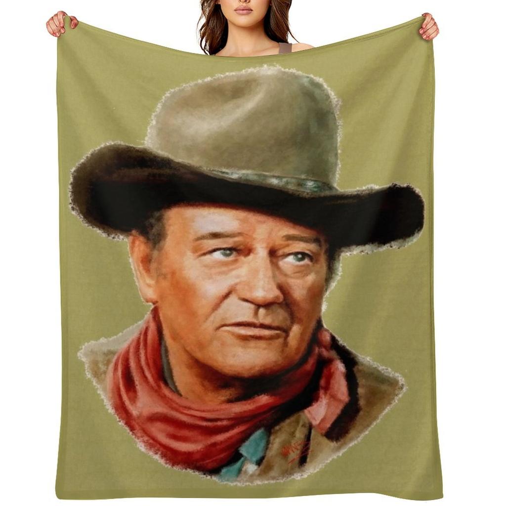 John Wayne the Duke Throw Blanket For Decorative Sofa Luxury Designer Bed covers Soft Big Blankets