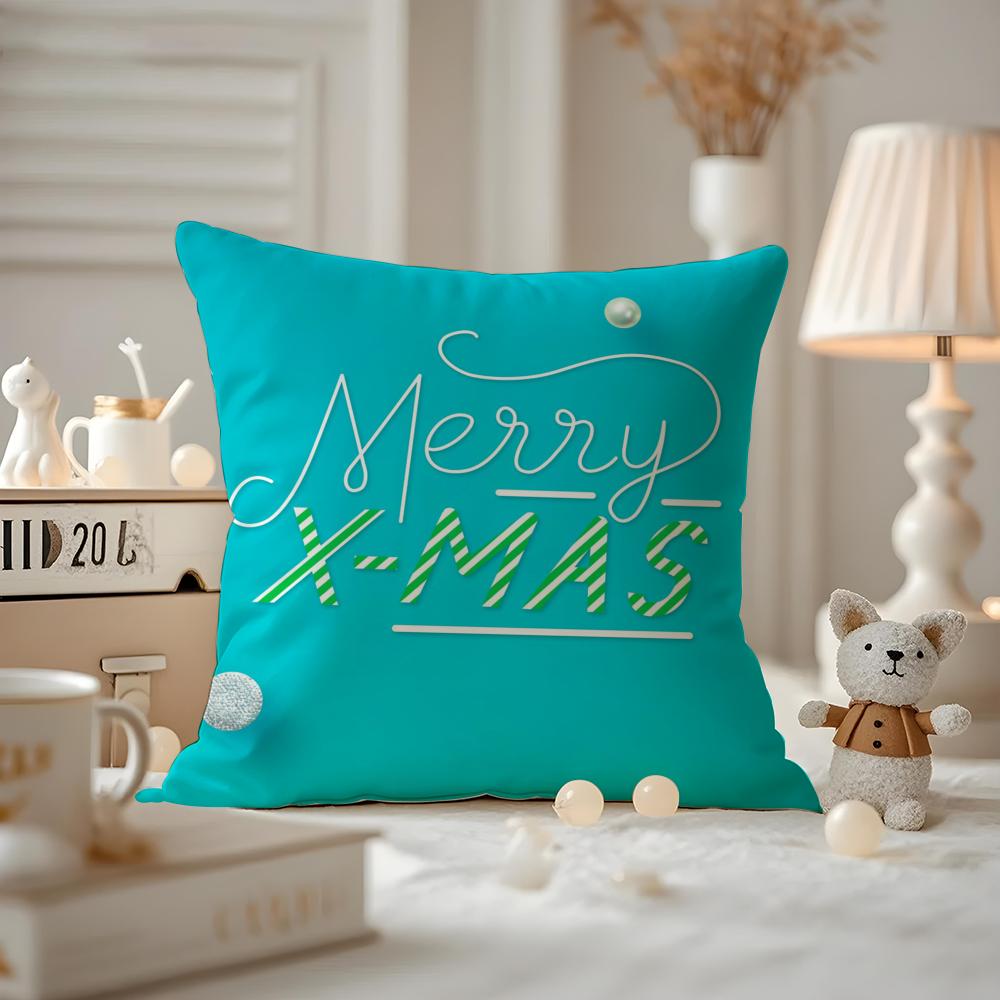 Christmas Tree Cushion Cover Pattern Printed Pillowcase For Living Room Sofa Cushion Cover & Bedroom Decor