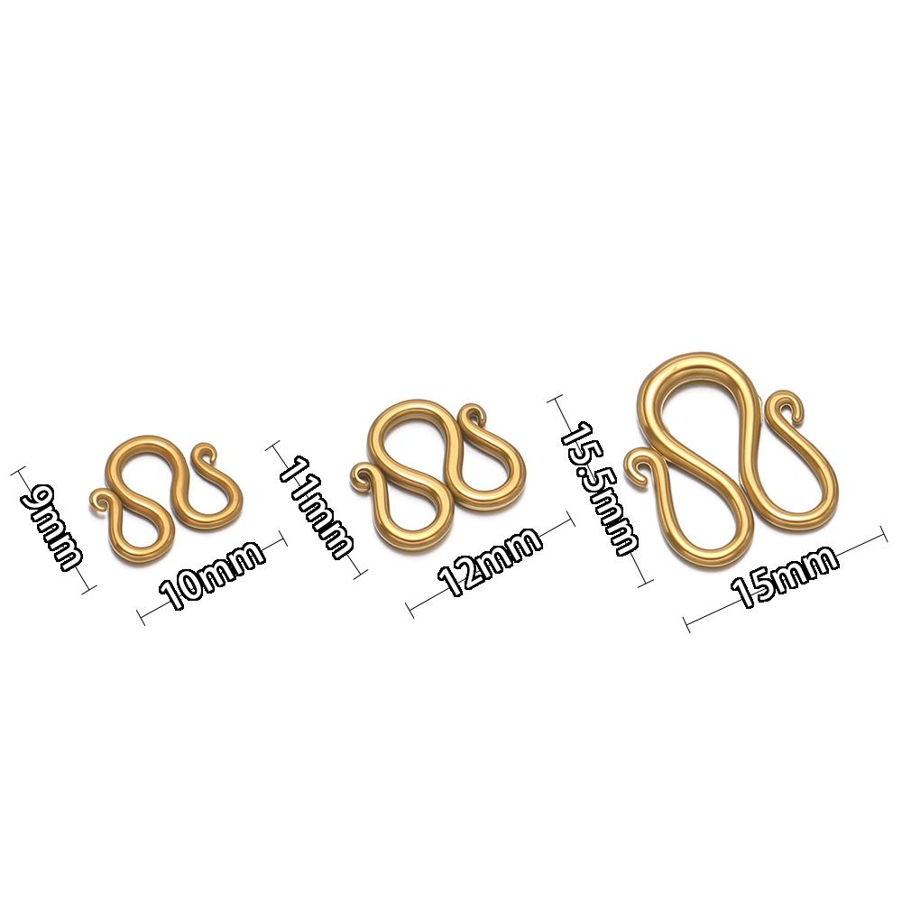 20pcs Stainless Steel W Shaped Clasps Hooks DIY Jewelry Making Bracelets Finding Necklace Pendant Accessories Anklets Supplies