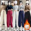 FiveFive Thicken pantaloni de sport pentru femei, calduri, plus pantaloni harem din catifea, la moda pentru zăpadă, pantaloni iubit, pantaloni de iarnă cu talie înaltă