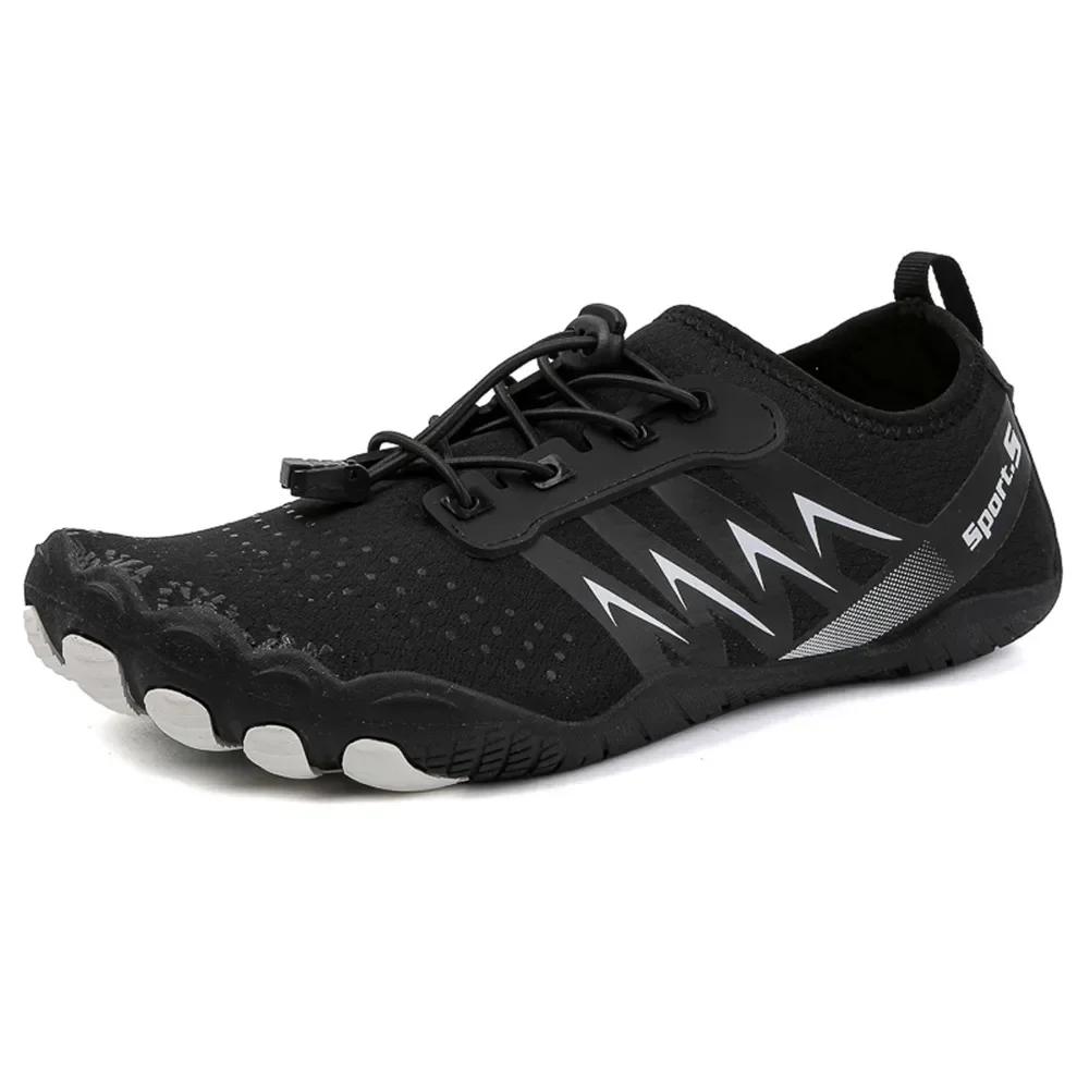 Women Men Water Shoes Upstream Wading Swimming Barefoot Five Fingers Aqua Shoes Beach Seaside Gym Fitness Unisex Sneakers