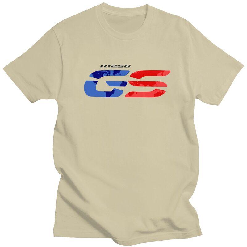 Custom Trendy GS Motorcycle Adventure T Shirt Men Short Sleeves Pure Cotton Tshirt Motorrad Biker Tees Fashion Tshirt