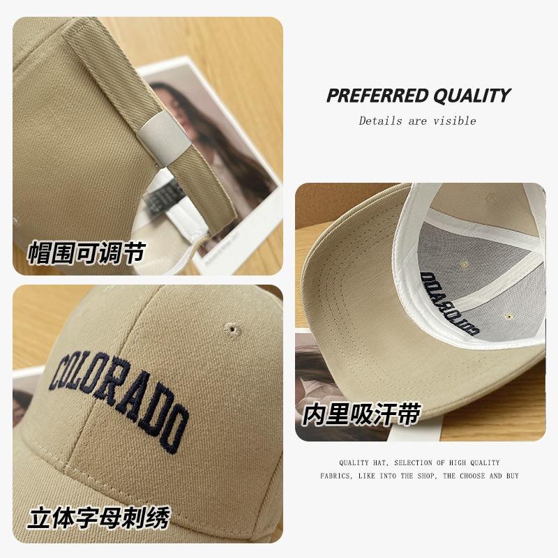 Big Head Circumference Hat Men's Autumn and Winter Alphabet Baseball Cap Enlarged and Deepened Men's and Women's Versatile Cap