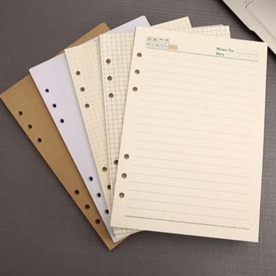 6 Delikli İç Dolum Spiral Cilt Kağıdı 80 Sayfalık Defter Dizin İç Sayfa Ofis Okul Malzemesi