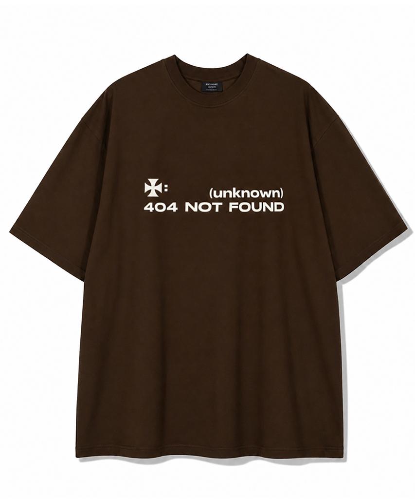BOUNDARY 404 Error Oversized Short Sleeve T-Shirt [Brown]