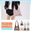 Women Polka Dot Rivet Bag Large Capacity PU Leather Fashion Shoulder Bag Punk Rivet Tote Bag Ladies Travel Bag