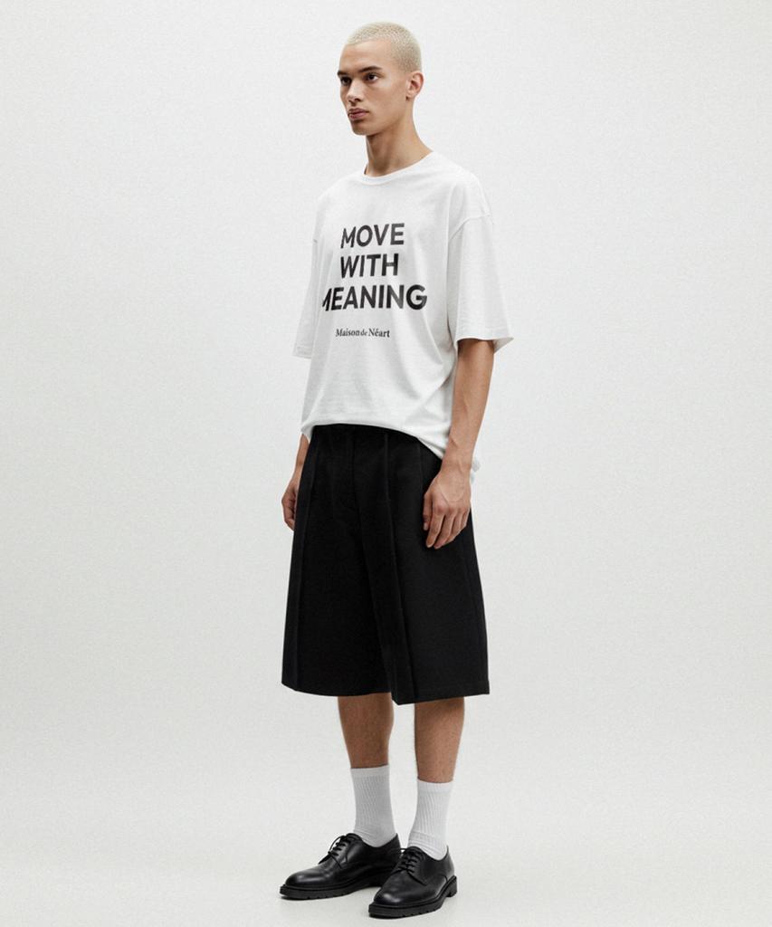 Mejongniateu [Unisex] Move Logo 16-Count Cotton Short Sleeve T-Shirt (2 Colors)