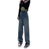 Women's High Waist Straight Slim Wide-Leg Jeans for Spring and Winter 2024
