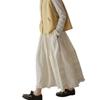 Spring 2026 Korean Style Ruffled A-line Slimming Skirt with Pockets