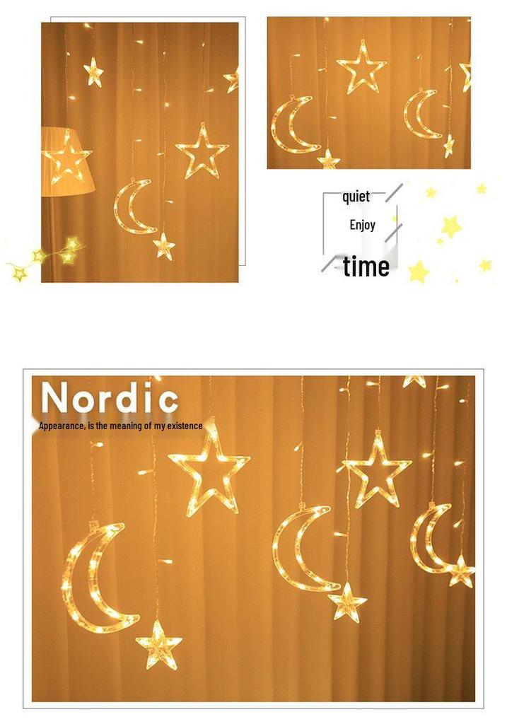 Starry Sky LED Curtain Lights for Christmas & Birthday Room Decoration
