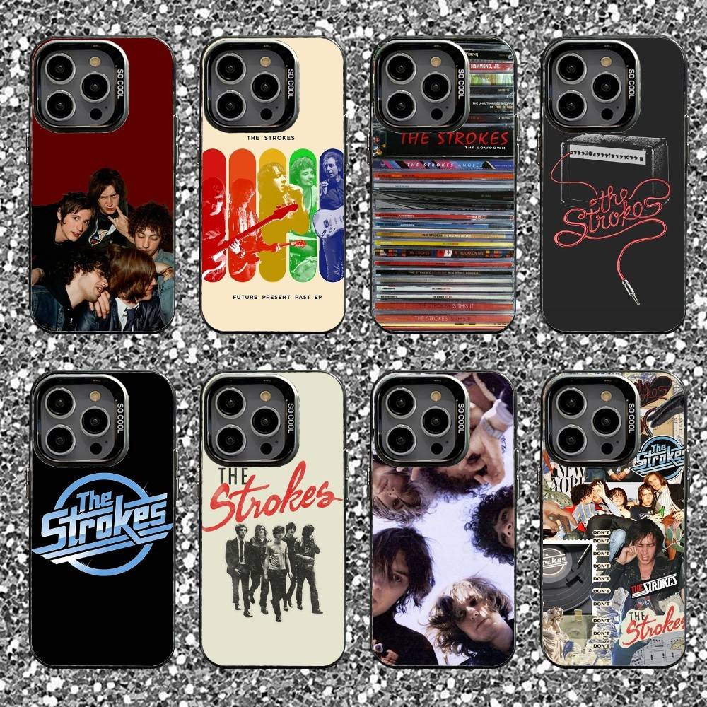 The S-Strokes Phone Case For iPhone 16,15,14,13,12,11,Pro,XS,Max,Plus,Mini,SE Black Candy Matte Shockproof Cover