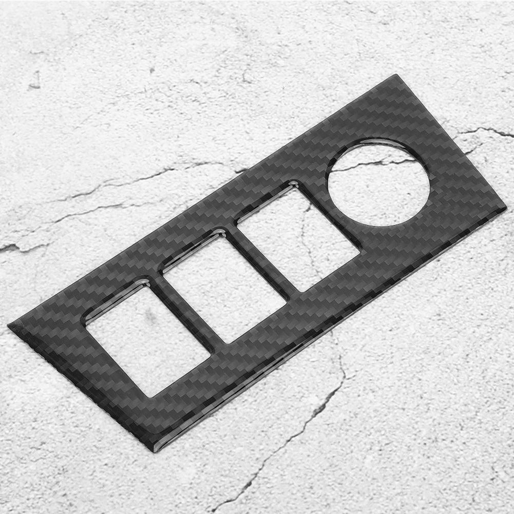 Carbon Fiber Sticker Center Console Cigarette Lighter Panel Trim Cover Interior Car Accessories Fit