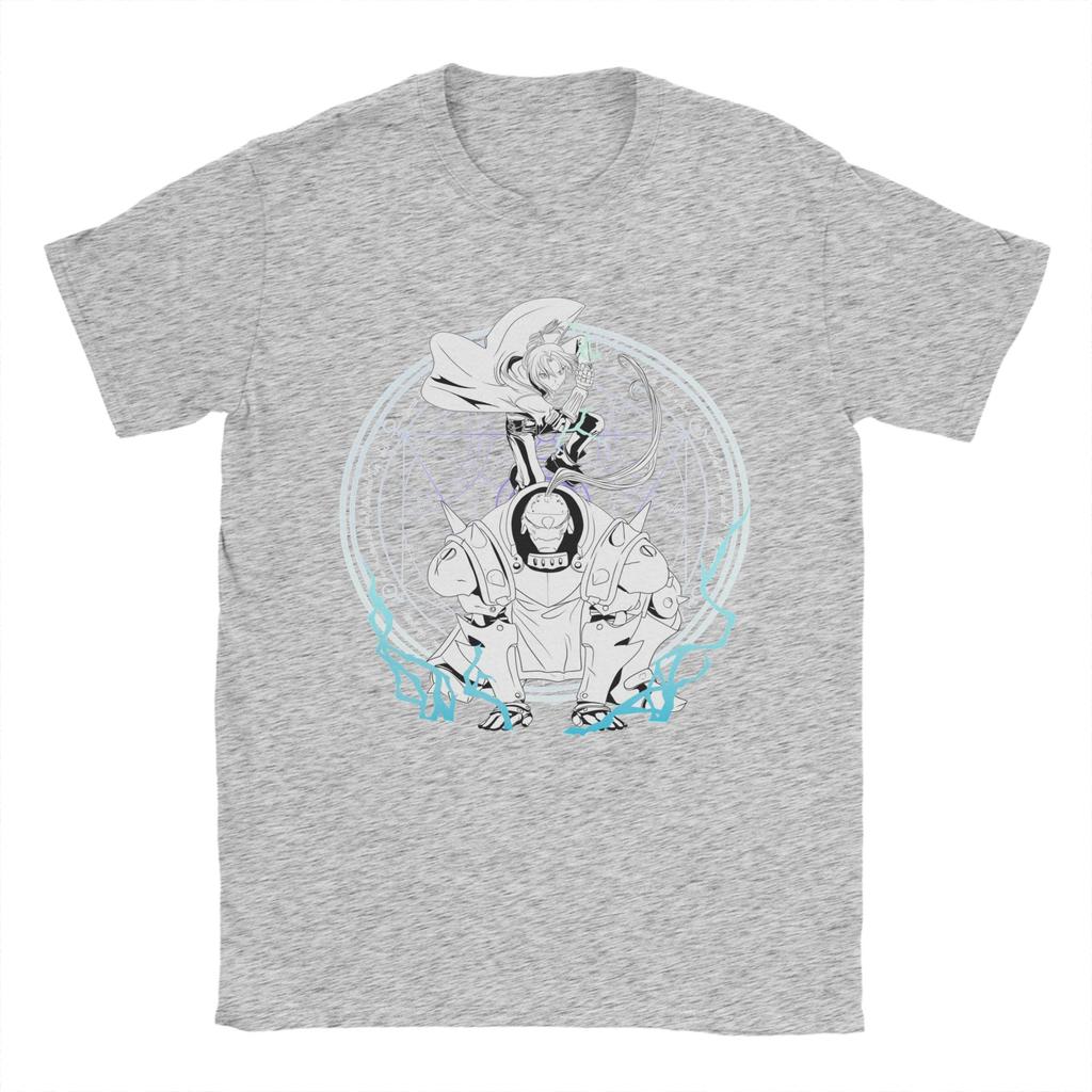 Unisex TShirts Fusioonn Fullmetal Alchemist Anime Vintage Cotton Tee Shirt Short Sleeve Nina and Dog T Shirts Crewneck Tops