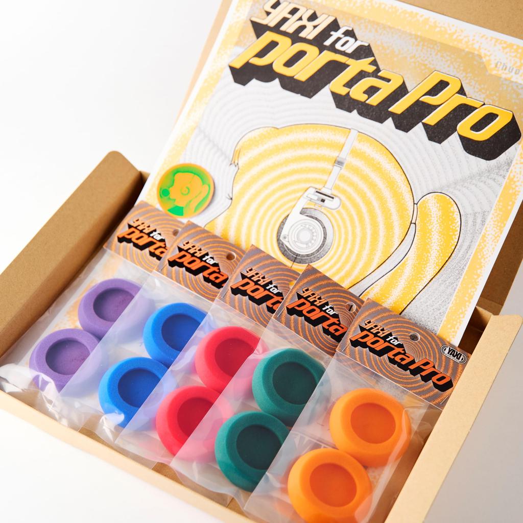 YAXI EARPADS for Koss PORTAPRO 5Pairs+Pouch (OG+RD+BU+Green+PU)