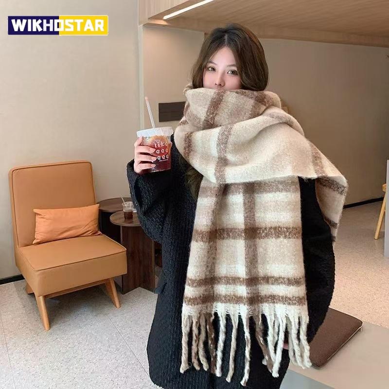 Hot Luxury Winter Thick Warm Scarf Women Cashmere Shawl and Wraps Pashmina Neckerchief Bufanda Female Long Tessel Echarpe