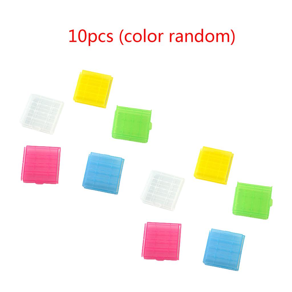 10Pcs Plastic Battery Holder Case AA AAA Hard Plastic Storage Box Cover For 14500 Battery Organizer Container Case