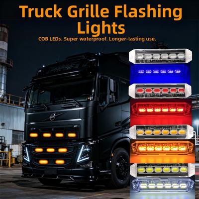 Waterproof Side Marker Signal Light for Truck and Trailer with Multiple Flash Patterns and Wide Voltage Compatibility 12V 24V