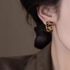 Luxurious And Sophisticated Leopard Print C-shaped Ear Stud, An Elegant Accessory