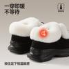 2025 new bow cotton shoes home indoor velvet warm outer wear heightening non-slip snow boots