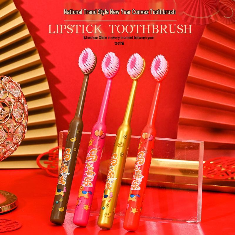 Kamel Mountain-shaped Super Soft Bristle Toothbrush for Adults - Get Rich Immediately/Joyful Toothbrush
