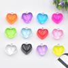 Colorful Transparent Heart Earrings & Necklace Pendant Keychain - DIY Jewelry Accessories
