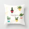Home Supplies Cute Pastoral Cactus Print Pillow Cover Sofa Cushion Cover