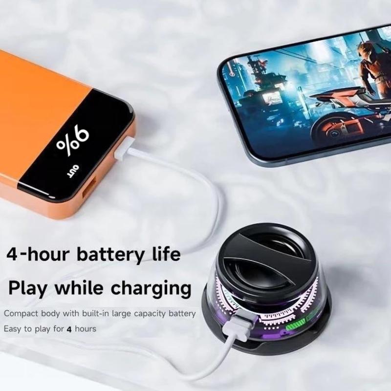 Magnetic Bluetooth Speaker Wireless Portable Mini Speaker With Rgb Color Light 5.3 Subwoofer Speaker