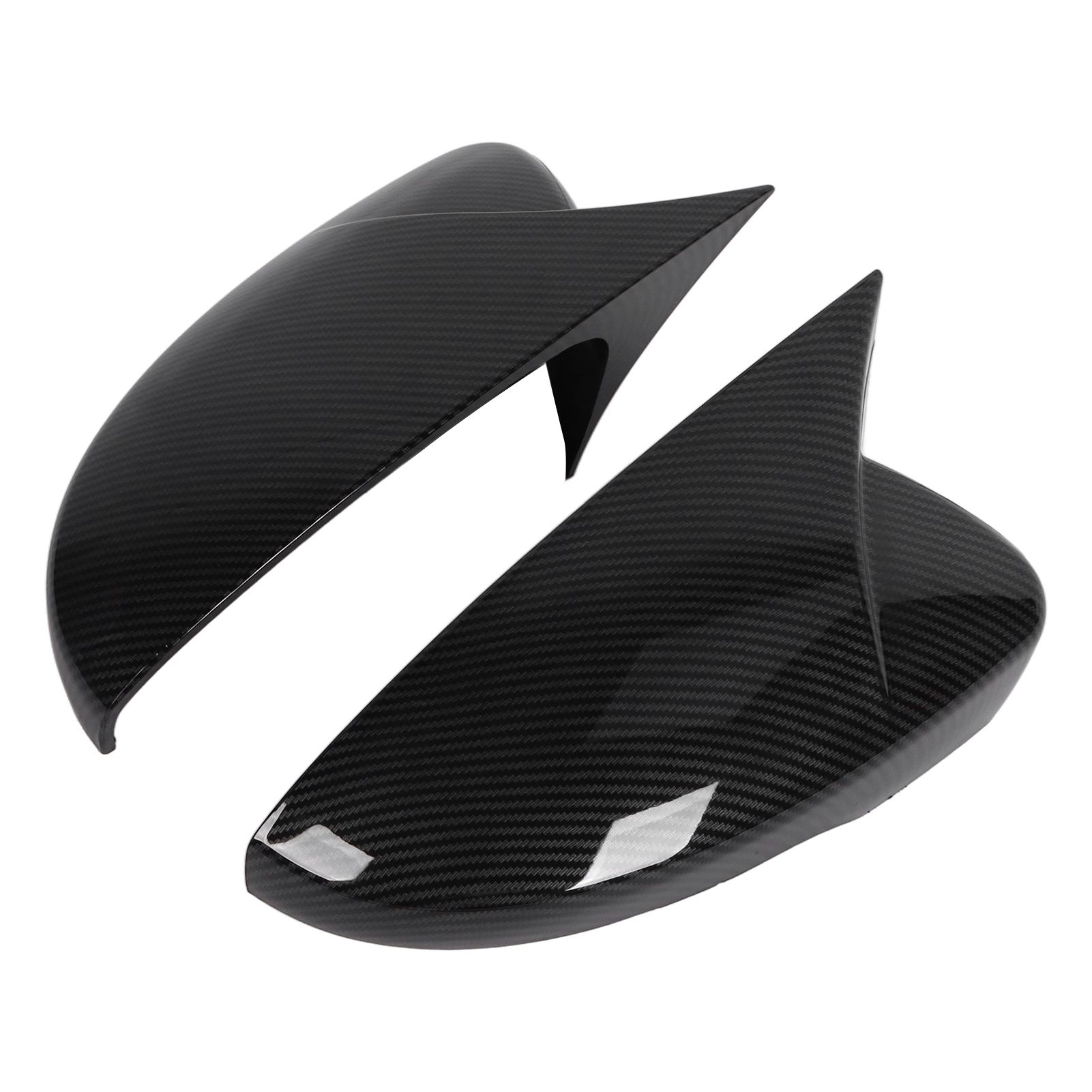 

2pcs Door Rearview Mirror Cover Left Right ABS Wearproof Sturdy Replacement for Octavia 15‑20Carbon Fiber