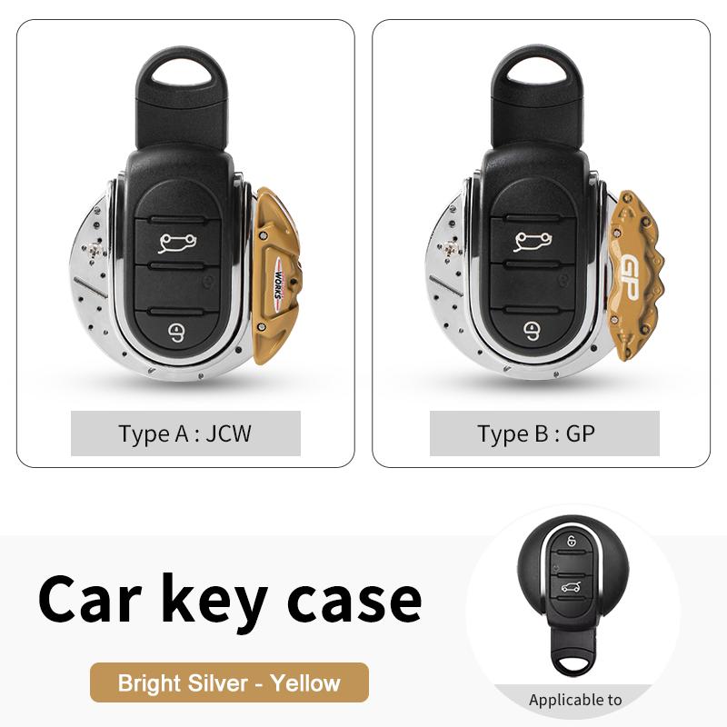 Metal Calipers Car Key Cover For Mini Cooper S Jcw F56 F60 F55 F54 F57 Clubman Countryman Key Case Key Chain Car Accessories
