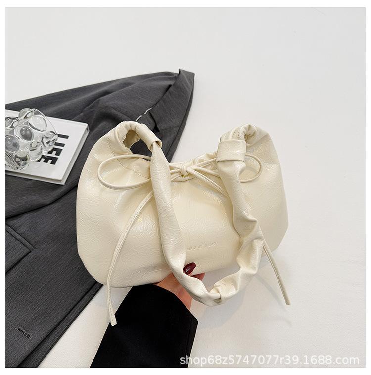 Bag women's large capacity 2025 new one-shoulder armpit bag pleated cloud lazy wind relaxation niche dumpling bag