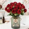 1pc Artificial Flowers Silk Roses Bundle Valentine's Day Scrapbooks Festival Wedding Outdoor Garden Party Room Vases Decorations