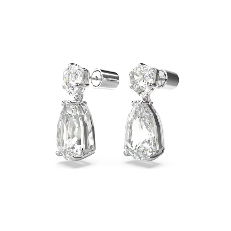 Swarovski Mesmera Series Drop-Shaped Rhodium-Plated Earrings Women Earrings Silver 5661683