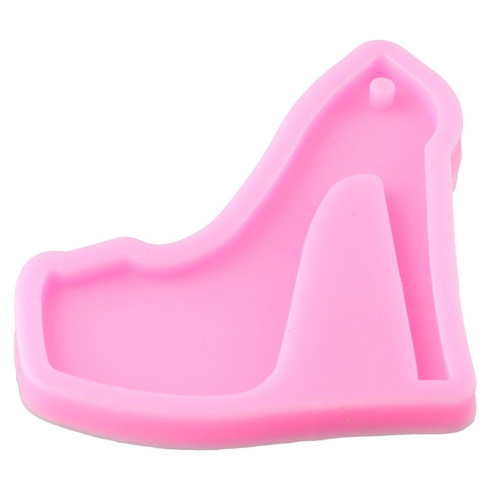 4pcs High Heel Chocolate Molds Silicone High Heel Silicone Molds Pink 8.2*7.2cm Silicone Molds Shoe Molds Keychain