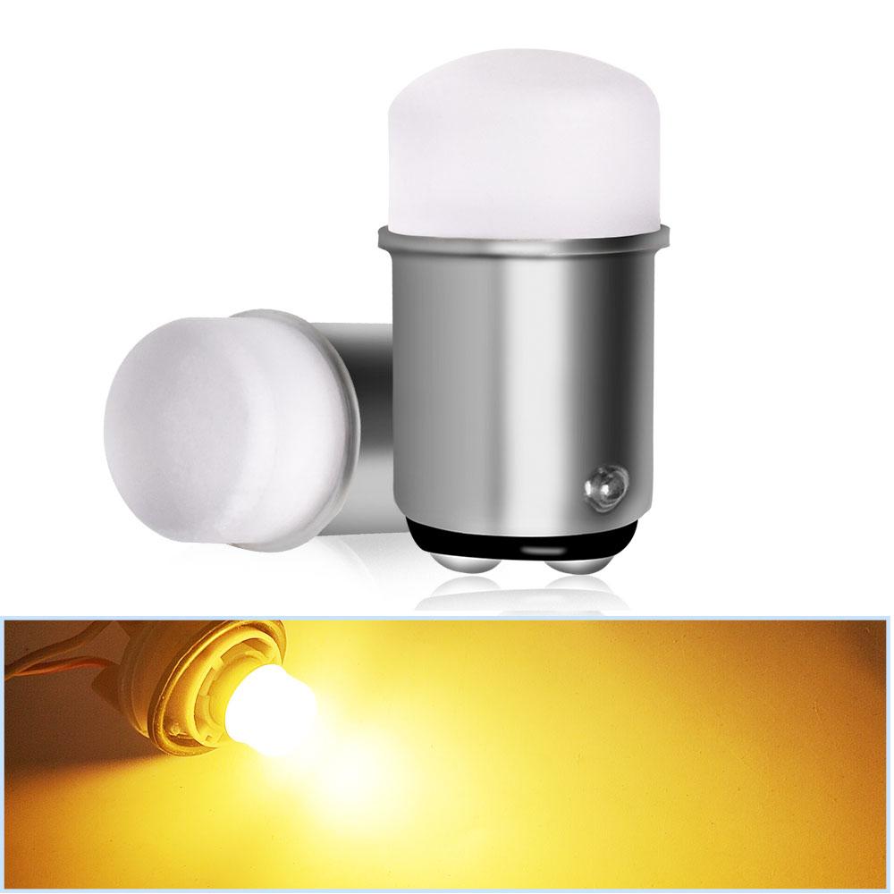 P21/5W BAY15D 1157 P21W BA15S 1156 LED Bulb 12V 3014 9SMD 6500K White Amber Car Brake Parking Backup Turn Signal LightsTurn Signal 2
