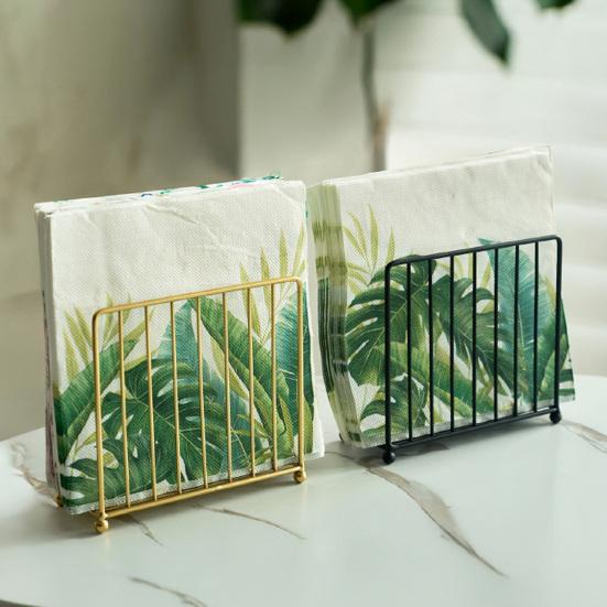 Napkin Holder for Table Iron Wire Standing Napkin Dispenser for Kitchen Dining Table Restaurant Farmhouse Decor