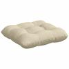 Seat Cushion Set 4 pcs Cream 40 x 40 x 12 cm Fabric