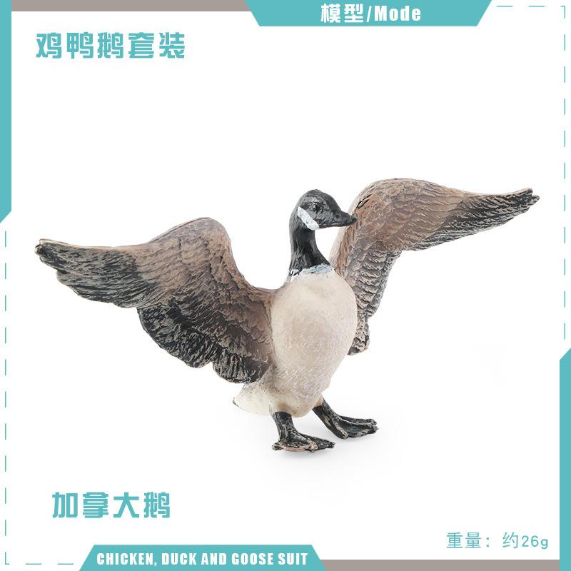 Simulation Hen Fighting Hen Hen Back Chick Canada Goose Farm Poultry Chicken Duck Goose Animal Model Ornament Export
