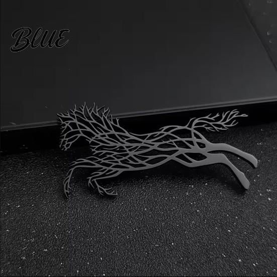Versatile Horse Design Brooch Galloping Stainless Steel Hollow Pin Jewelry