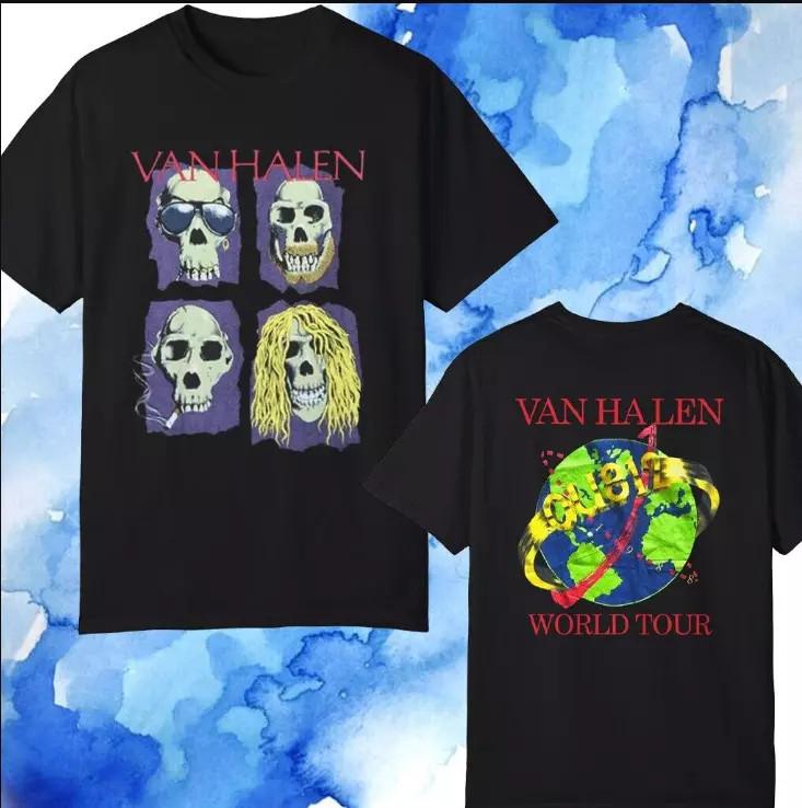Vintage Van Halen Rock Music T-shirt Black Gift Fans M