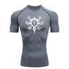 Mode Fitness Herren Sport T-Shirt Training Kompression Workout Rashgard Tops Schnell Trocknend Atmungsaktiv Kurzarm Laufen Hohe Elastizität