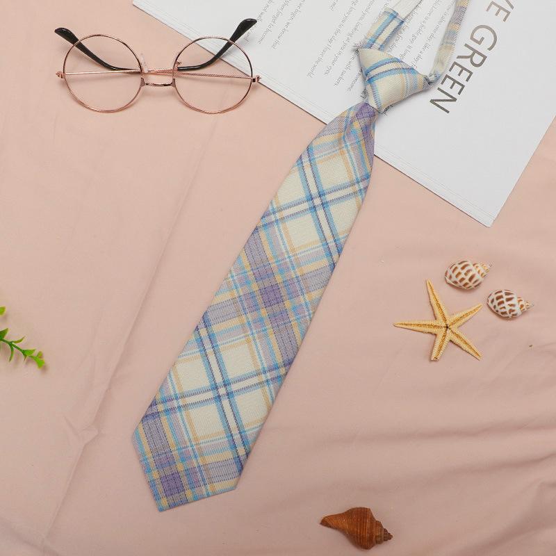 Japanese Plaid Black Bow Tie Collar Rope Women'S Necktie College Wind Streamer Jk Bow Shirt Ins Sailor Suit
