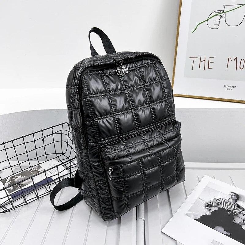 2024 Fashion Backpack Women's New Fashion Space Cotton Large Capacity Travel Backpack