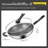 Stainless Steel Thickened Honeycomb Non-Stick Flat Bottom Wok Cookware