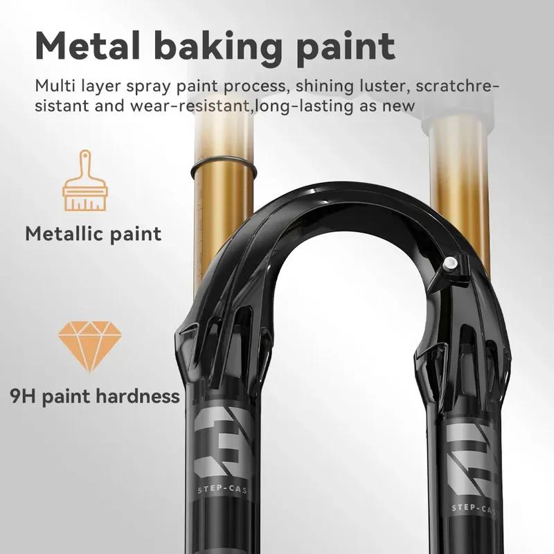 TANKE Bike Fork Rebound Adjustable MTB Air Front Suspension 26/27.5/29 Inch 120mm Travel Quick Release Fork Bicycle Accessories
