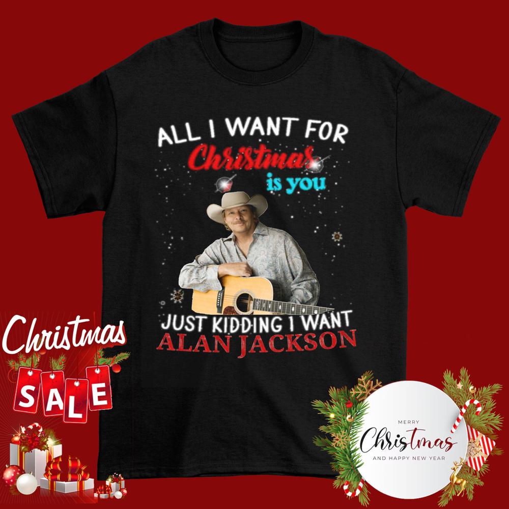 Alan Jackson Christmas  Black Gift Family Full size S-5XL AD758 Unisex T-Shirt S