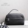 Direkt vom Hersteller Leder geflochten Doppelreißverschluss Freizeitreisen Kulturtasche Mode Persönlichkeit Trend Handtasche Handtasche