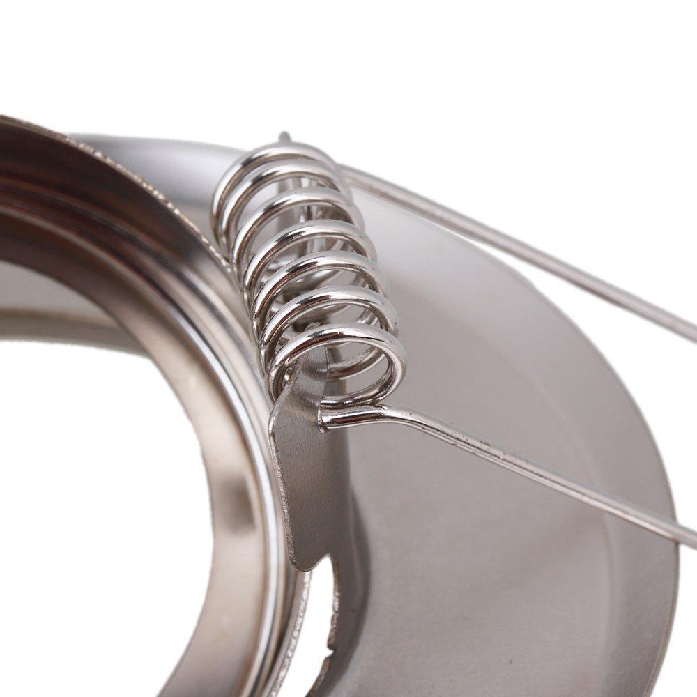 10-2Pcs MR11 Silver Dia 70mm Polished Chrome Fixture Lamp Holders Ceiling Spot Downlights Fitting