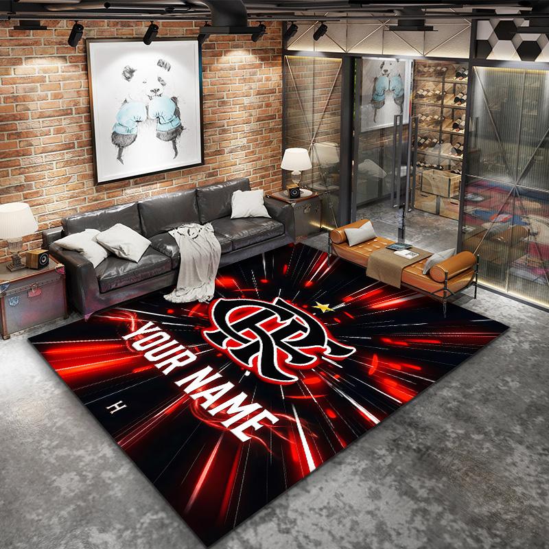 Clube De Regatas Flamengo Custom Name Carpet Rug For Living Room Bedroom Home Sofa Decoration Kids Play Nonslip Floor Mat