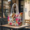 Floral Leopard Fashion Casual Tote Bag Lightweight Daily Shoulder Bag