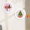 Christmas Pattern CrossStitch Kits Embroidery Starter DIY Kits with Embroidery Clothes Hoop Thread Needle for Beginner